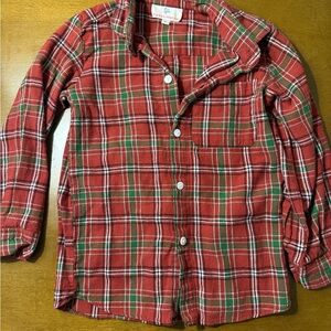 Red and Green Plaid Kids Shirt